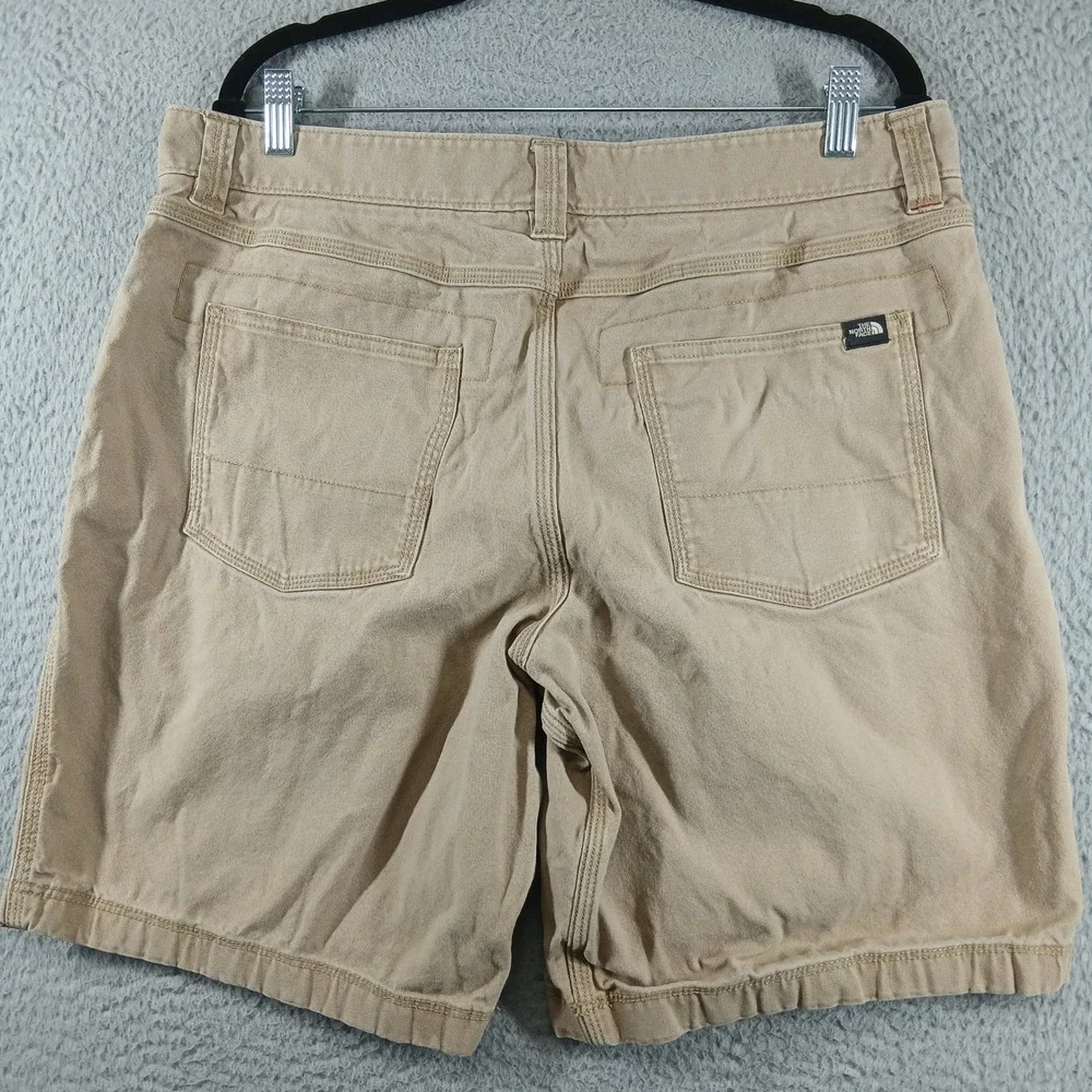 The North Face Carpenter Shorts Heavyweight Canvas Tan Khaki‎ Size 34